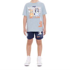 Bluey Boys' Short Sleeve Graphic Tee and Shorts Set, 2-Piece, Size 6 NWT